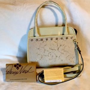 NWT “Sold Out” Patricia Nash Metallic Haircalf Paris Handbag